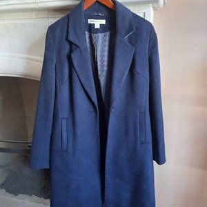 Dark Blue Clements Ribeiro Wool Coat